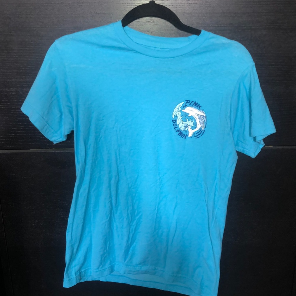 Pink Dolphin Men’s Small Turquoise/Teal T Shirt